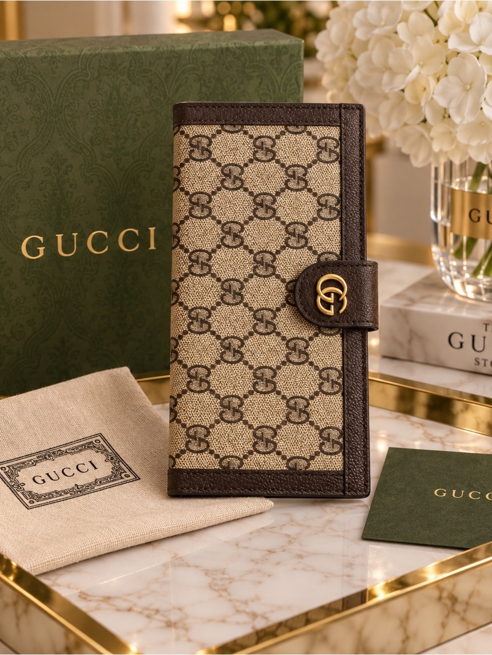 Gray Logo Wallet Luxury Fashion